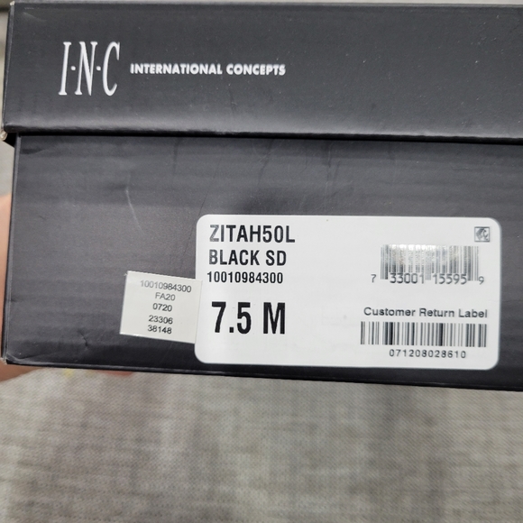 I.N.C Zitah black suede shoes - Picture 2 of 3